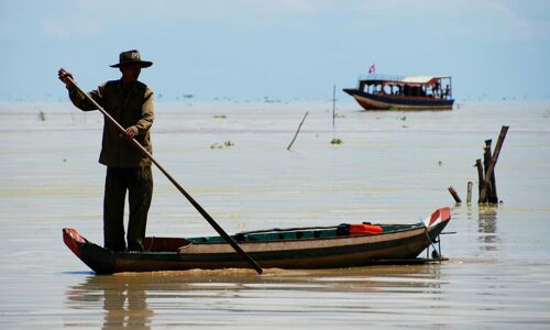 Kampong Cham Boat and Fishmen